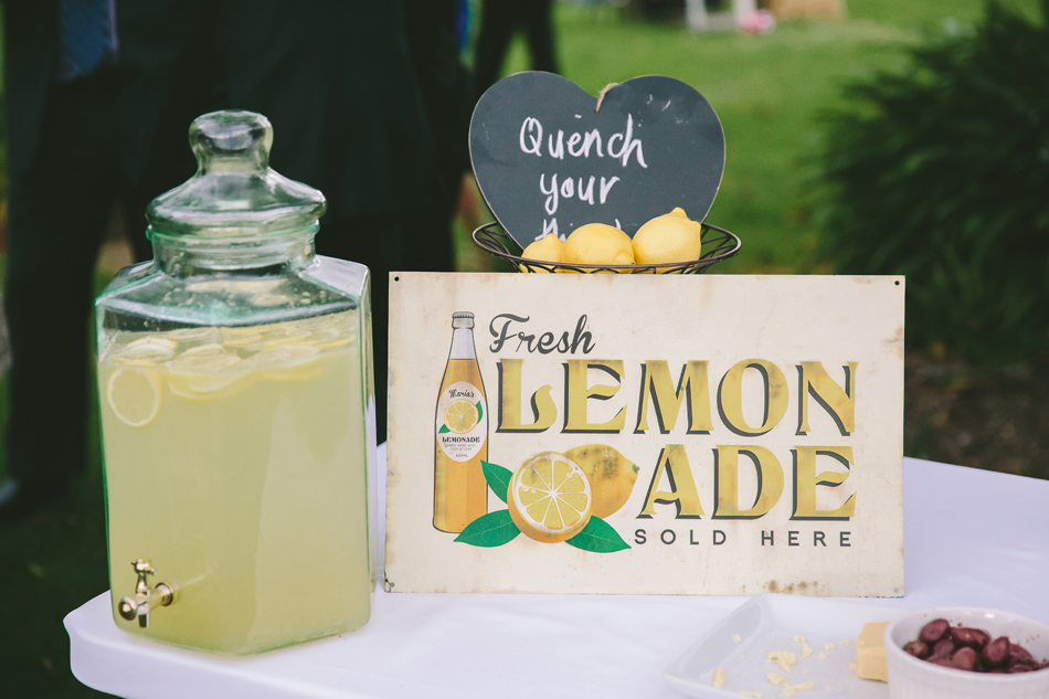Lemonade stand at wedding