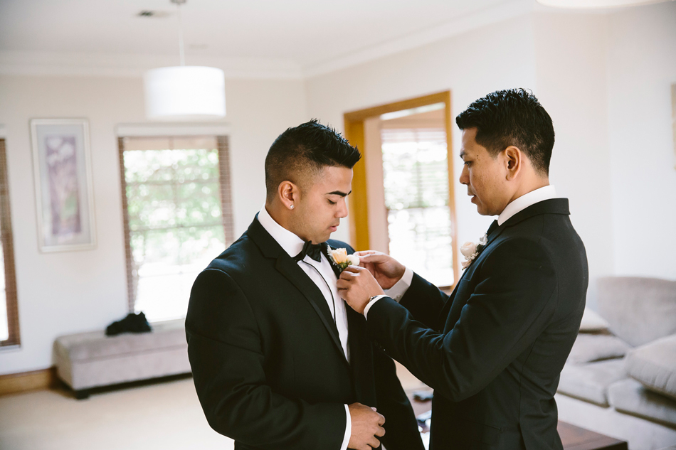 Wedding groom preparation