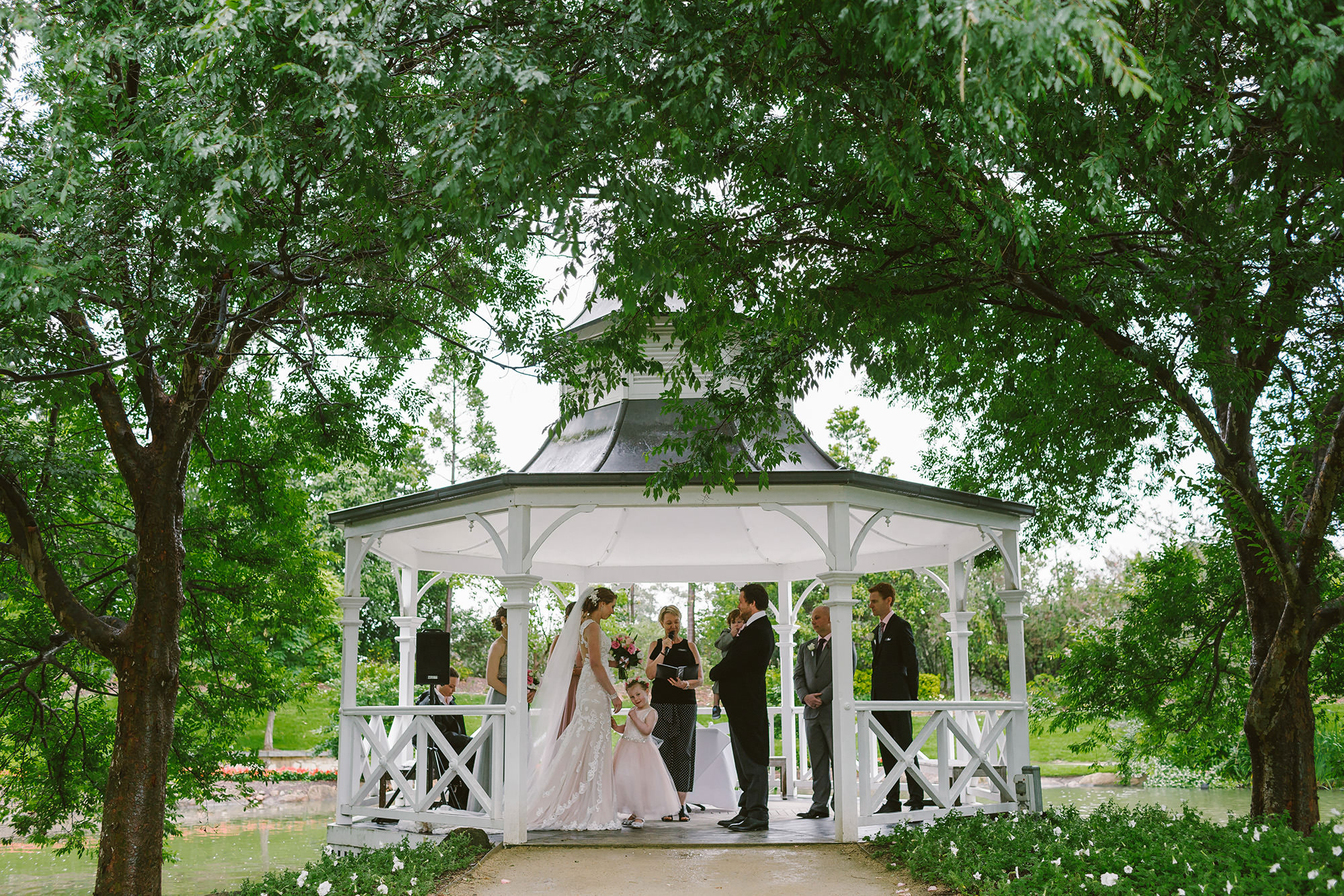 Lakes Walk Rotunda at Hunter Valley Gardens wedding