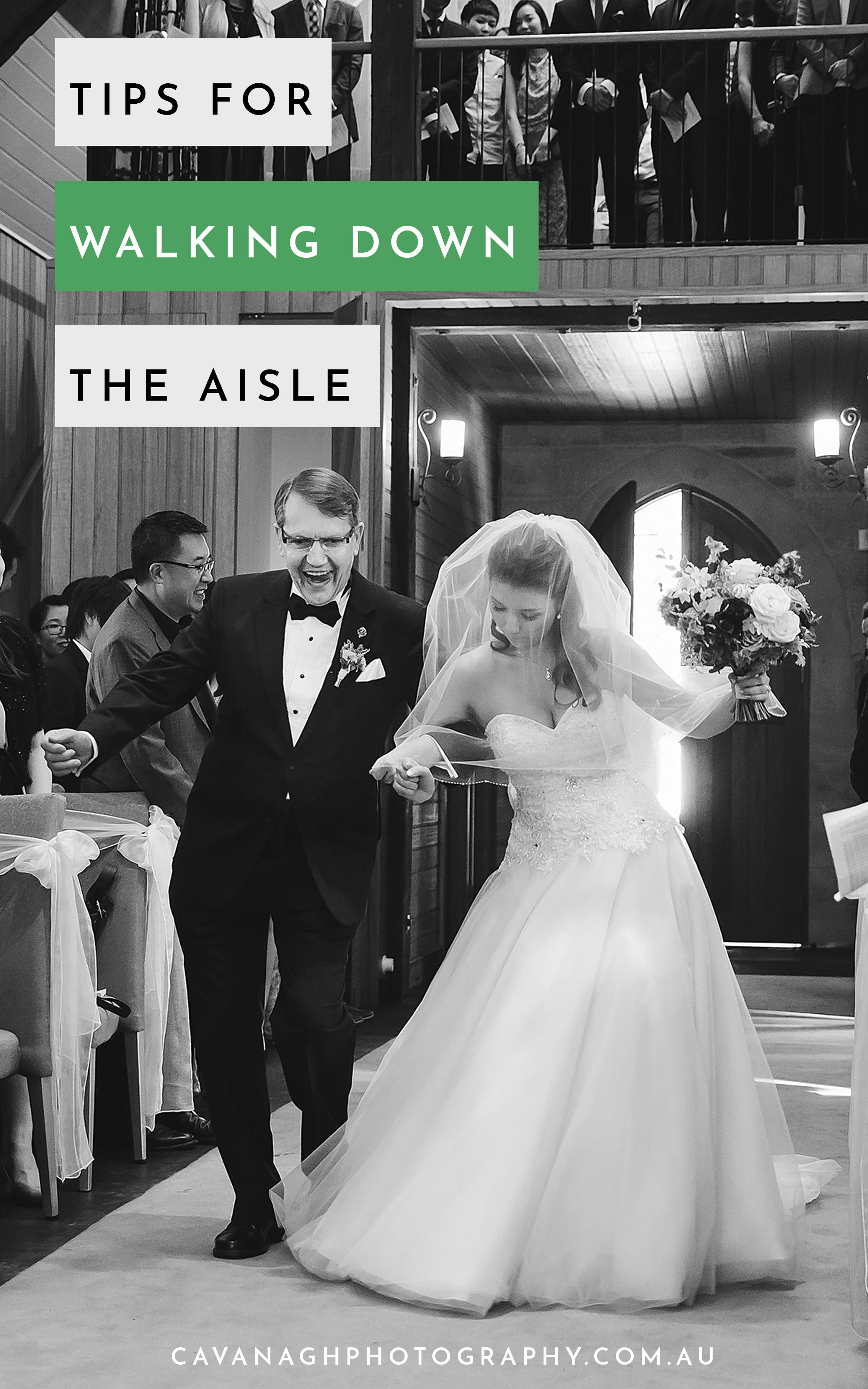 tips for walking down the aisle