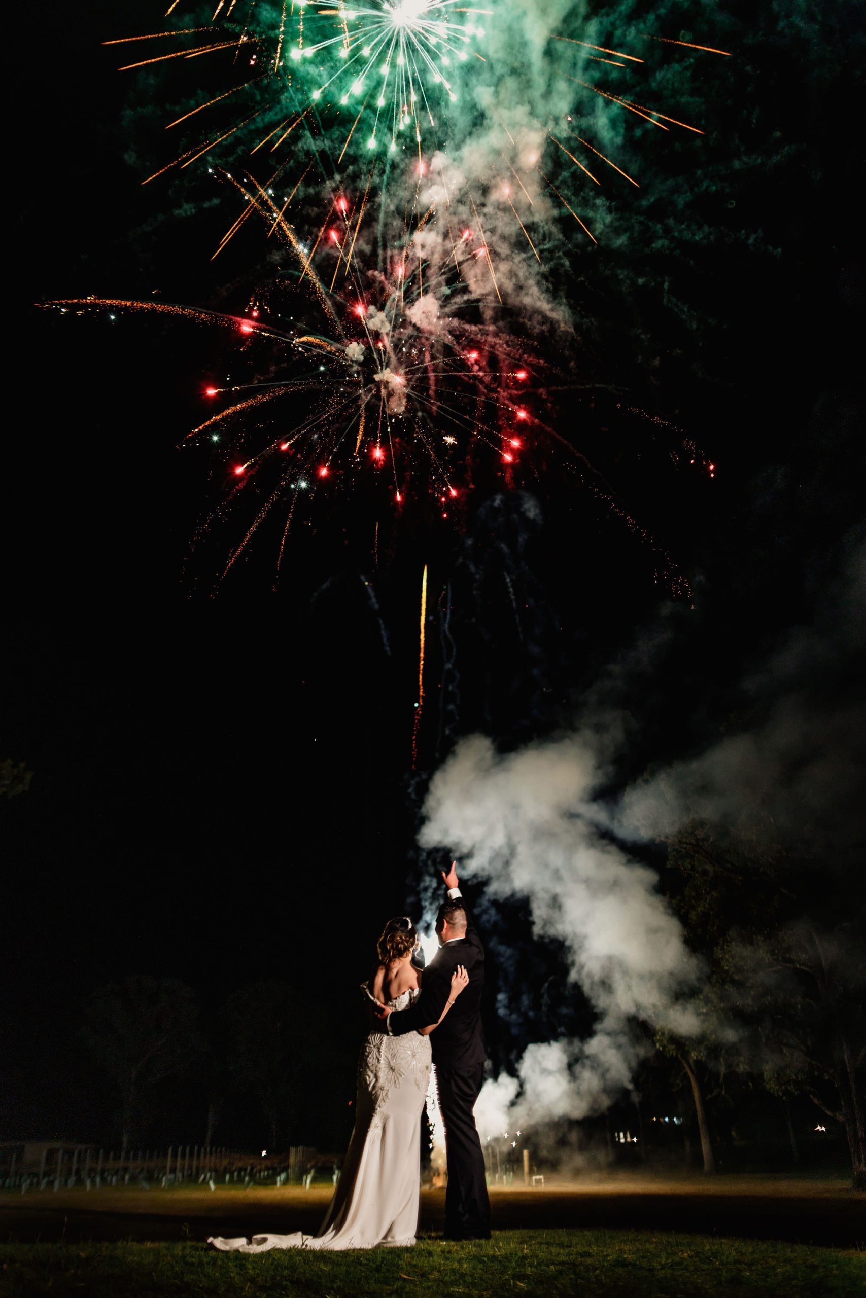 Enzo weddings Hunter Valley fireworks